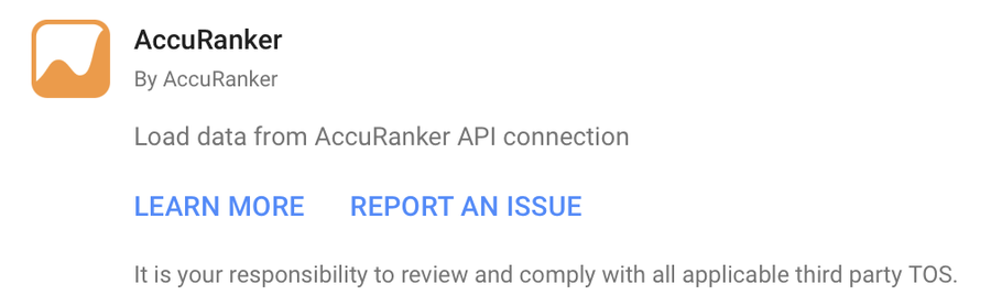 accuranker google data studio connector installation